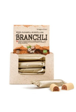 BIO PARTNER Branchli caramel noisettes 22g