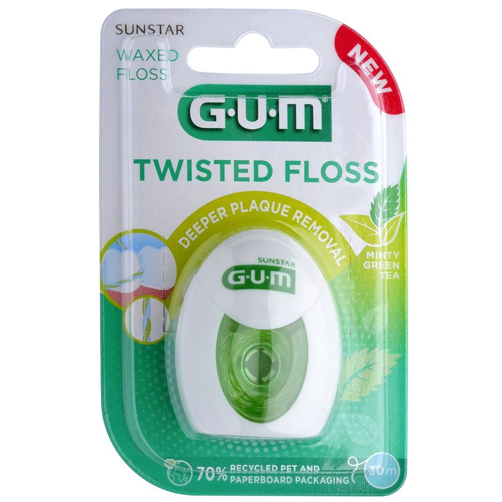 GUM TWISTED FLOSS fil dentaire 30m ciré
