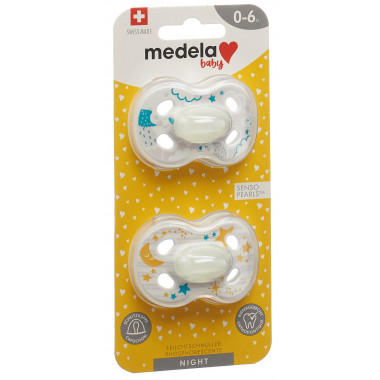 Medela Baby Sucette Night&Night 0-6 Animals 2 pièces Medela Baby Sucette Night&Night 0-6 Animals 2 pièces