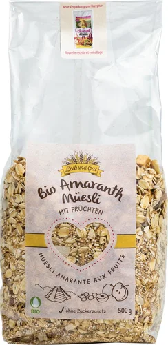 LEIBUNDGUT Muesli aux fruits d'amarante bio 500 g