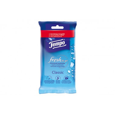 Tempo Lingettes humides pour les mains Classic 10 pièces