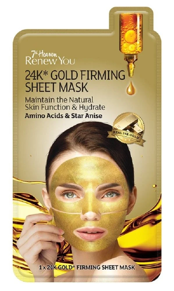 7TH HEAVEN Masque à la feuille Renew You 24k Gold Firmin