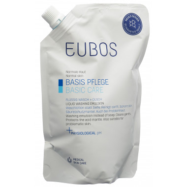 Eubos savon liquide non parfumé bleu recharge btl 400ml