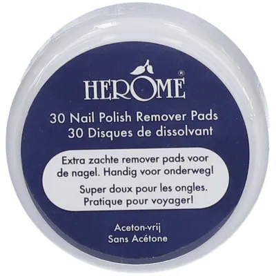 HEROME Pads dissolvant pour vernis à ongles 30 pièces