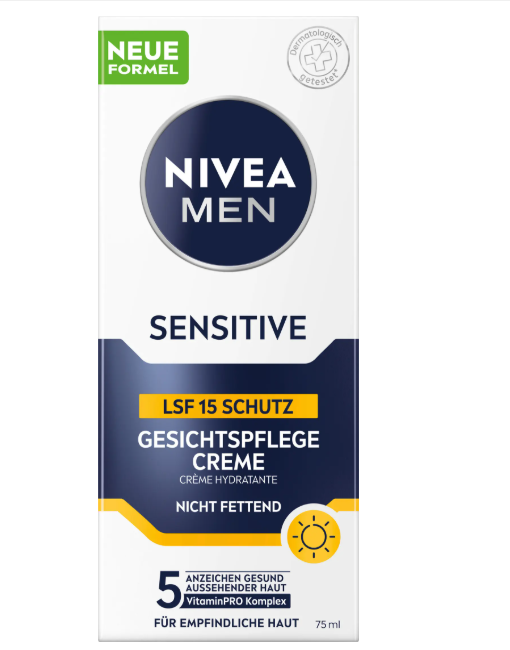 Nivea Men Sensitive Crème Visage SPF15 75ml Nivea Men Sensitive Crème Visage SPF15 75ml