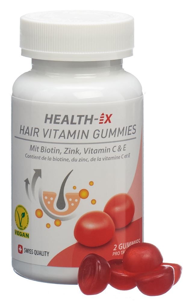 HEALTH-IX Hair Vitamin Gummies vegan Ds 48 pièces HEALTH-IX Hair Vitamin Gummies vegan Ds 48 pièces