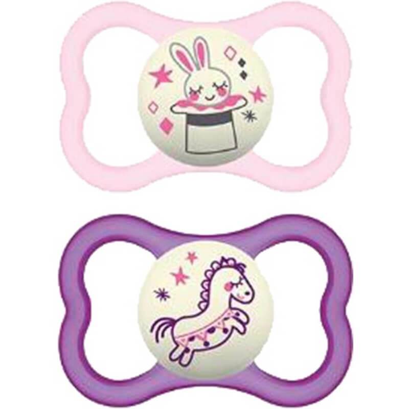 Sucette MAM Air Night silicone 16-36 mois 2 pièces