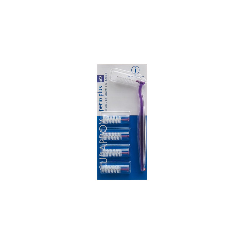 Curaprox CPS 408 perio plus 5 brosses interdentaires +support Curaprox CPS 408 perio plus 5 brosses interdentaires +support