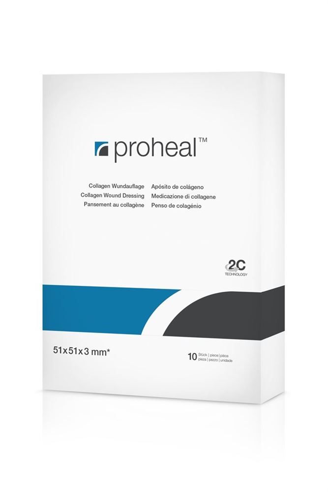 PROHEAL Collagène Compresse 51x51x3mm 10 pièces PROHEAL Collagène Compresse 51x51x3mm 10 pièces