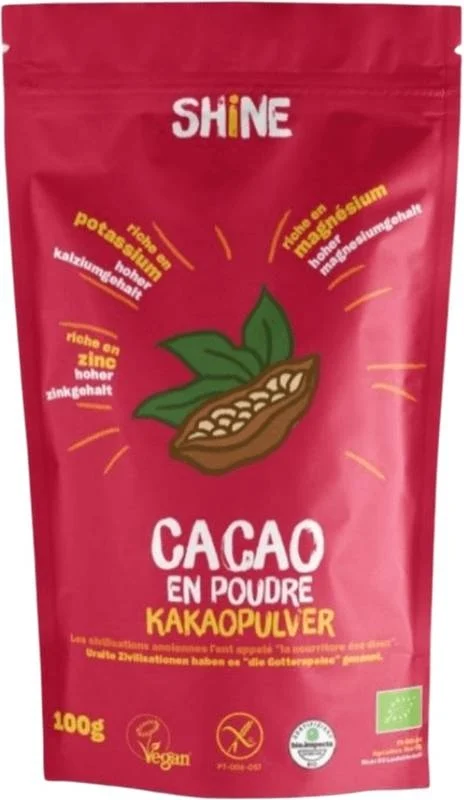 SHINE Poudre de cacao crue BIO Btl 100g