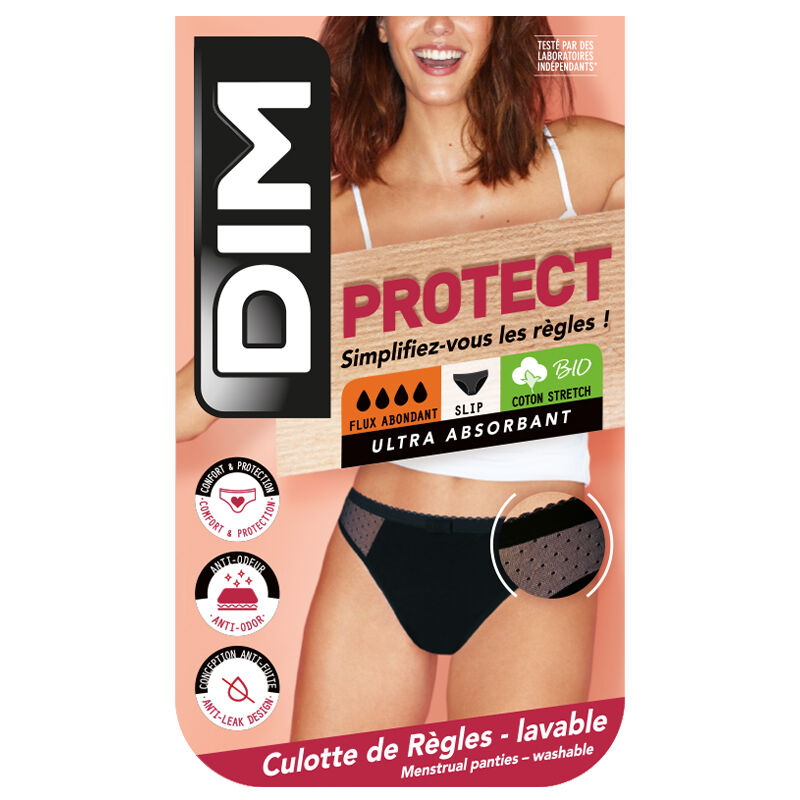DIM Slip Lace Stark 44-46 noir avec détails en mesh