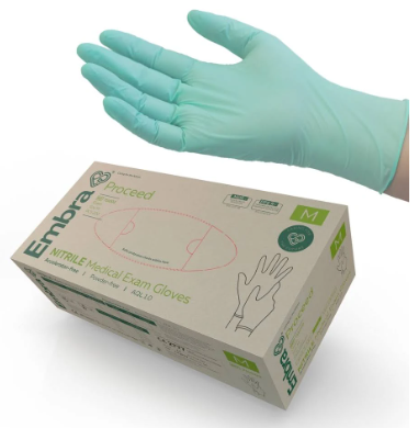 EMBRA Gants d'examen M Nitrile 200 pièces