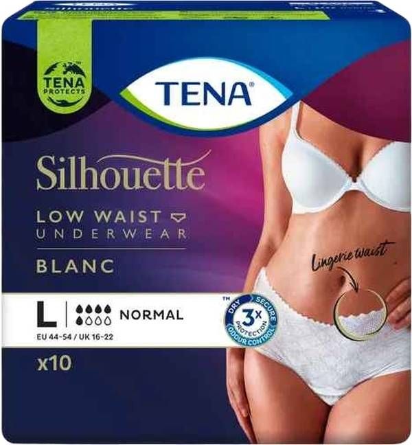TENA Silhouette Normal L blanc 10 pièces TENA Silhouette Normal L blanc 10 pièces