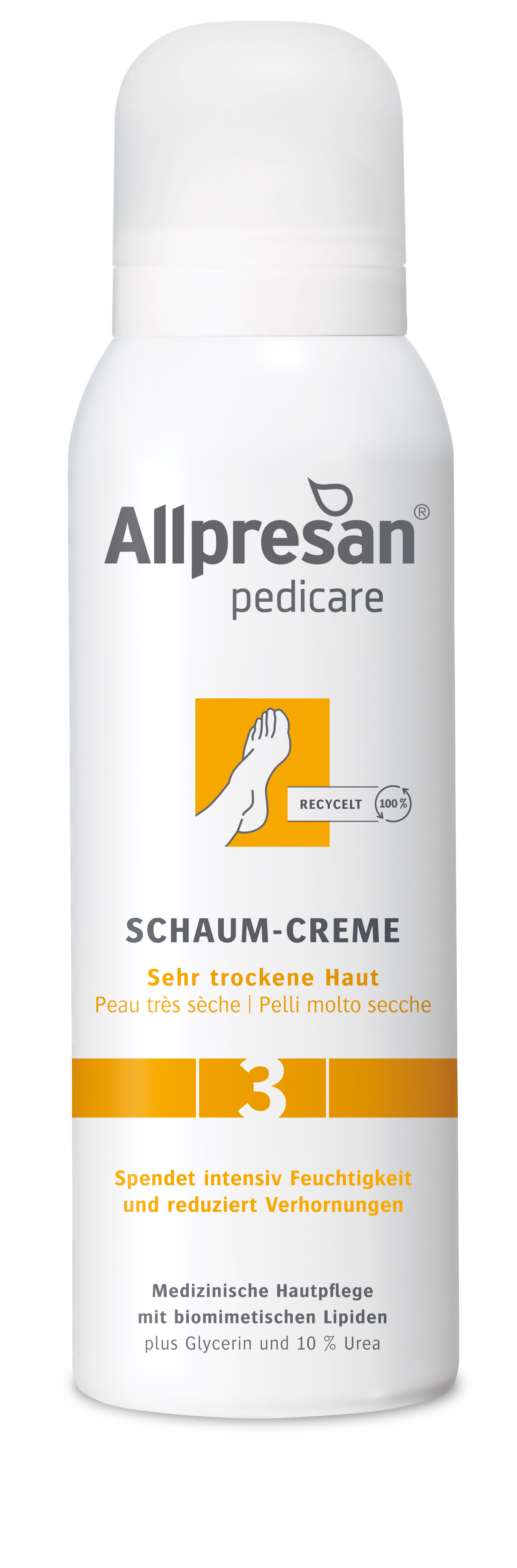 ALLPRESAN pedicare 3 mousse pour les pieds peau très sèche 125ml