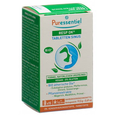 Puressentiel voies respiratoires comprimés Sinus 15 pièces Puressentiel voies respiratoires comprimés Sinus 15 pièces
