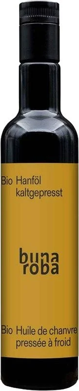 BUNAROBA Huile de chanvre pressée à froid bouteille 500ml