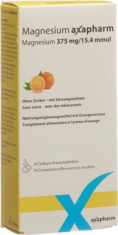 Magnésium Axapharm comprimés effervescents 375mg 24 pièces Magnésium Axapharm comprimés effervescents 375mg 24 pièces