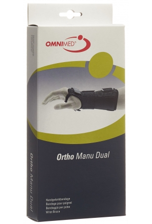 OMNIMED Ortho Manu Dual Bandage pour poignet S noir OMNIMED Ortho Manu Dual Bandage pour poignet S noir