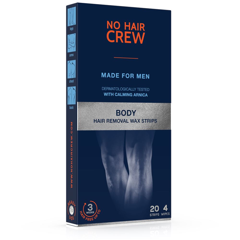 NO HAIR CREW bandes de cire froide hommes 20 pièces