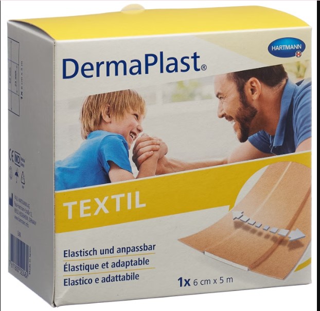 DermaPlast® Pansement Textile Rapide 6cmx5m beige