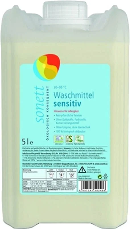 Sonett lessive flü 30°-95°C Lav bidon 5 lt Sonett lessive flü 30°-95°C Lav bidon 5 lt