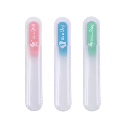 BORGHETTI Lime à ongles en verre 9 cm Baby couleurs assorties