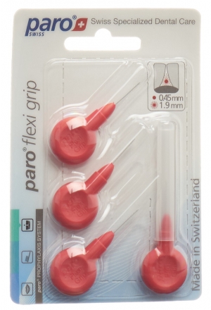 PARO Flexi Grip 1.9mm xxx-fine rouge cylindrique 4 pièces PARO Flexi Grip 1.9mm xxx-fine rouge cylindrique 4 pièces