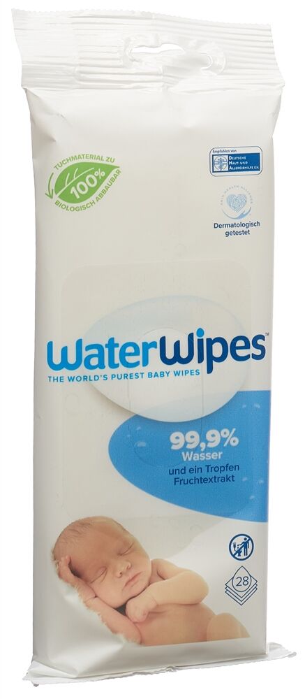 WATERWIPES Lingettes humides pour bébé 28 pièces