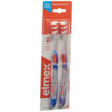 elmex PROTECTION CARIES InterX brosse à dents moyenne Duo