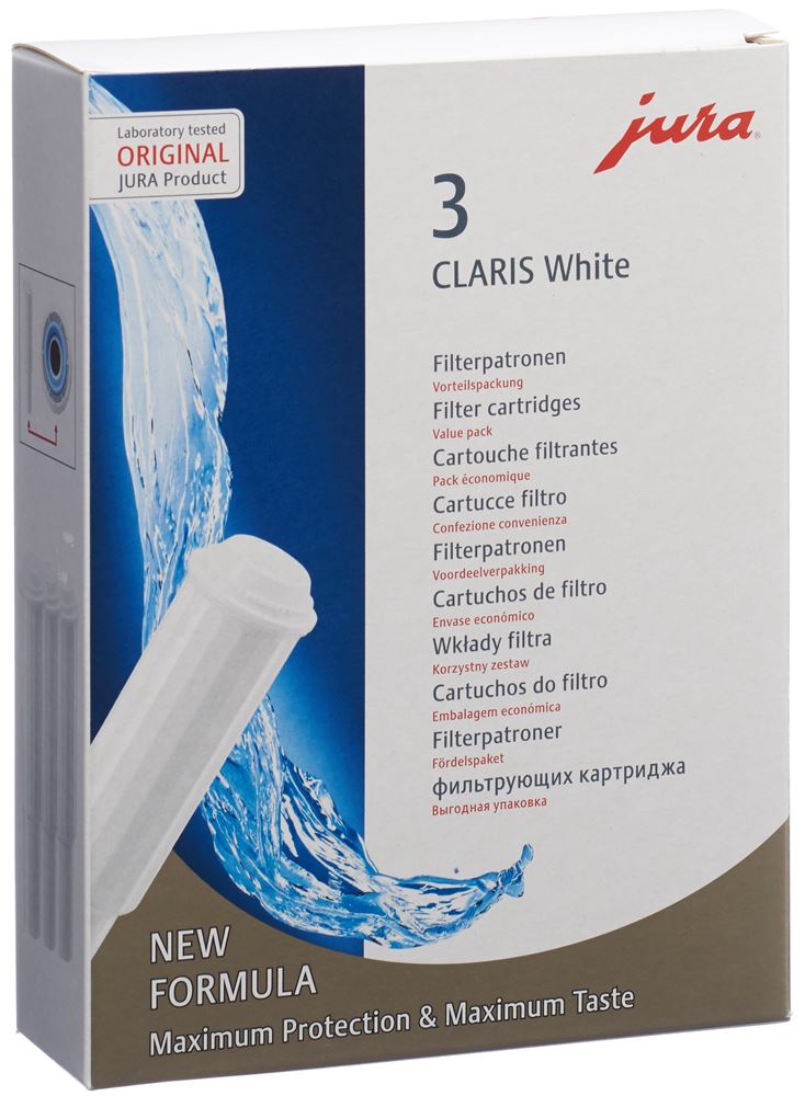 JURA Claris White Cartouche filtrante 3 pièces JURA Claris White Cartouche filtrante 3 pièces