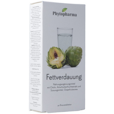 Phytopharma Digestion des graisses Comprimés effervescents 40 pièces Phytopharma Digestion des graisses Comprimés effervescents 40 pièces