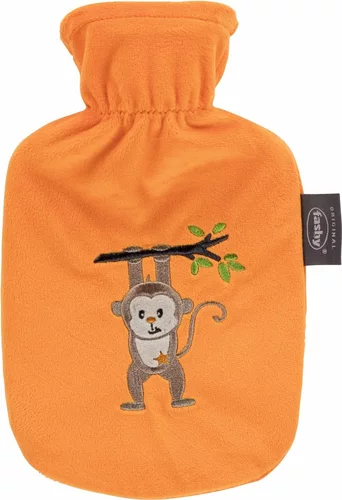 Bouteille chauffante pour enfants FASHY 0.8l Singe duveteux Aiko