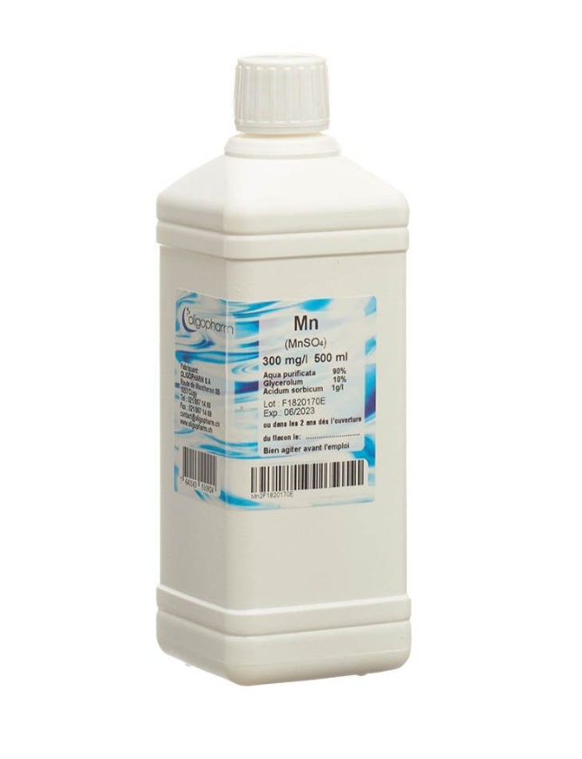 OLIGOPHARM Soluble de manganèse 300 mg/l 500ml