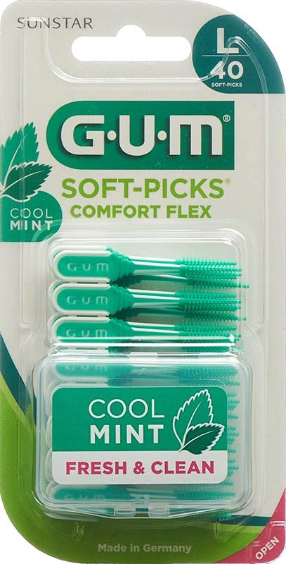 GUM Soft-Picks Comfort Flex Large Mint 40 pièces