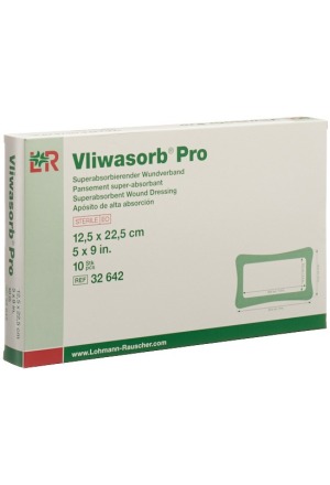 Pansement superabsorbant Vliwasorb Pro 12.5x22.5cm 10 pièces