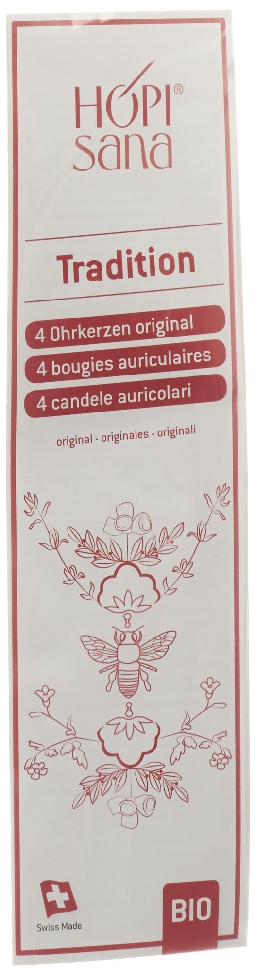 Bougies auriculaires Hopisana rouge inflammation 4 pièces Bougies auriculaires Hopisana rouge inflammation 4 pièces