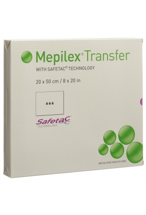 Mepilex Transfer Safetac compresse 20x50cm silicone 4 pièces