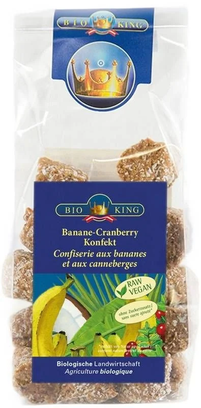 Confiserie BIOKING Bananes Cranberry Bio 125g