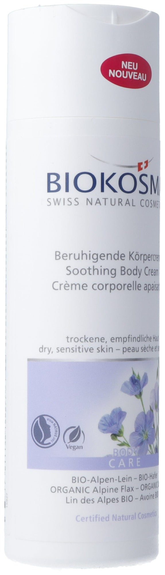 Crème pour le corps Alpen-Lein Avoine BIOKOSMA Fl 200 ml
