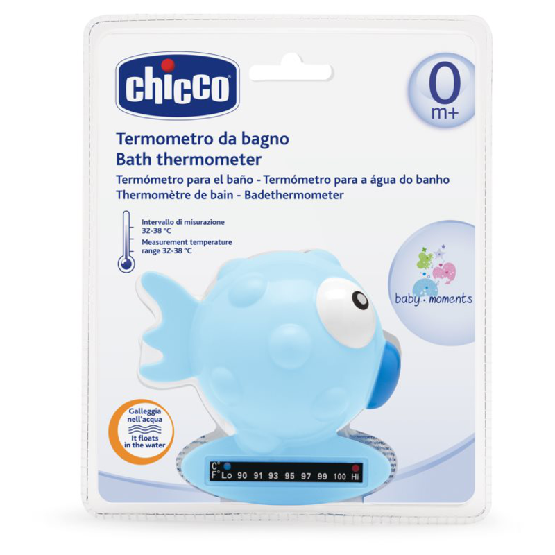 chicco Thermomètre de bain Globe Fish light blue 0m+
