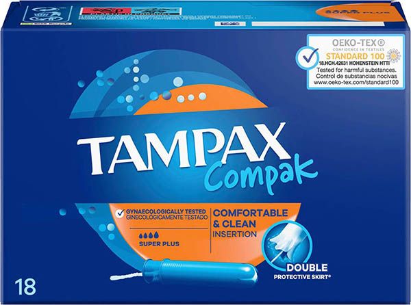Tampons Tampax Compak Super Plus 18 pièces