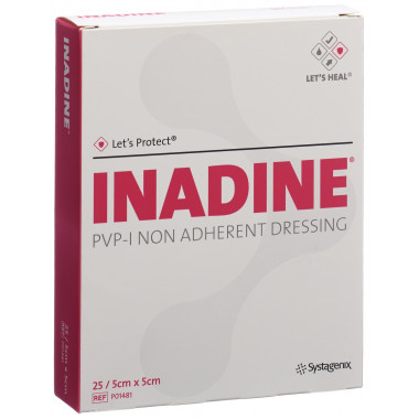 Inadine Compresse 5x5cm stérile Btl 25 pièces Inadine Compresse 5x5cm stérile Btl 25 pièces