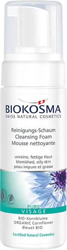 BIOKOSMA PURE Visage Mousse nettoyante 150ml
