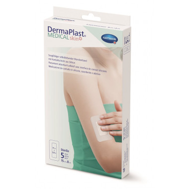 DermaPlast Medical skin+ 15x8cm 5 pièces DermaPlast Medical skin+ 15x8cm 5 pièces
