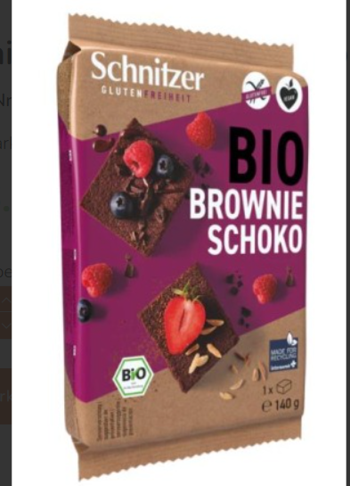 Schnitzer Brownie au chocolat bio végétalien 140g