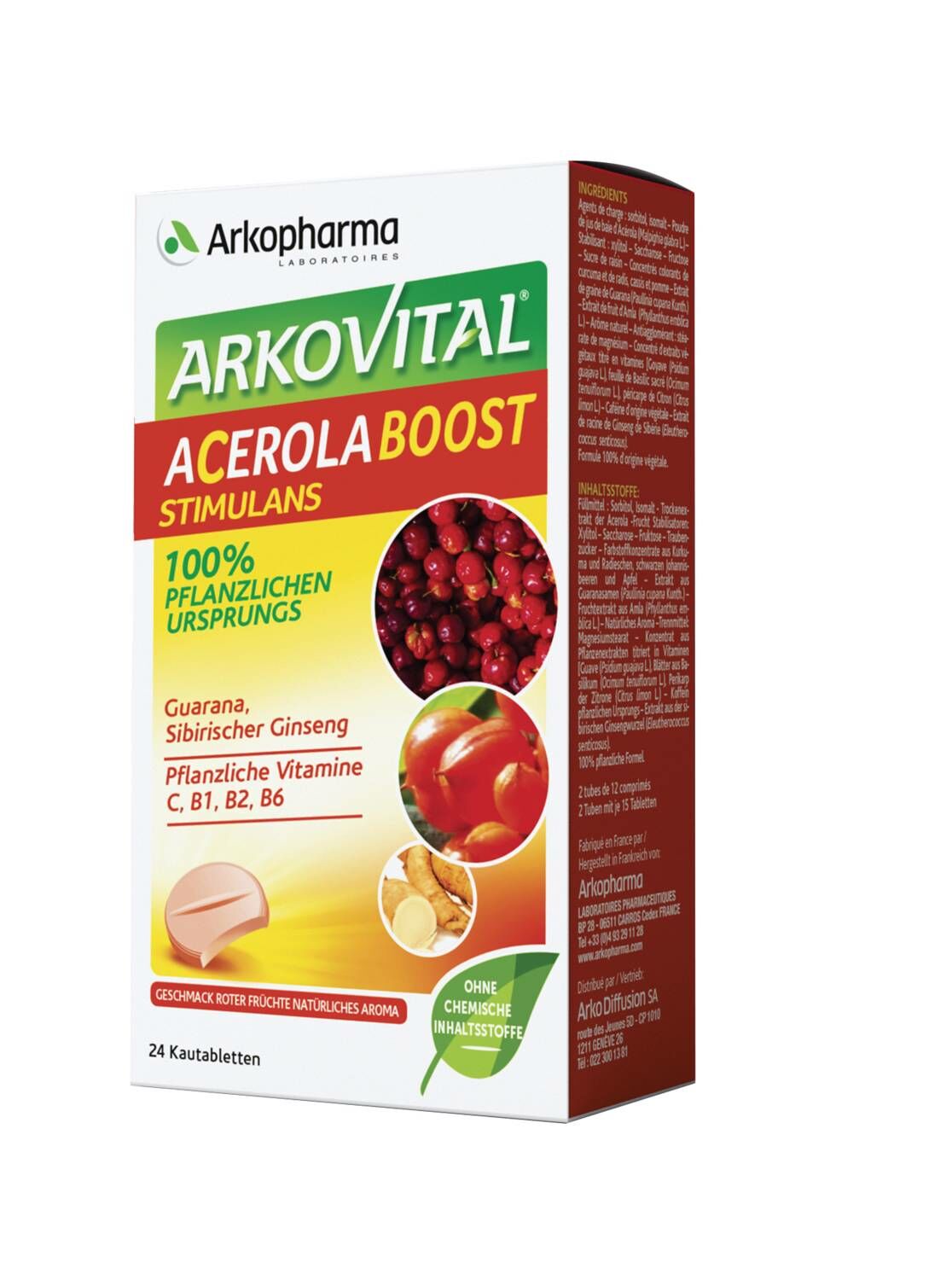 Arkovital Acerola Boost comprimés à mâcher 24 pièces Arkovital Acerola Boost comprimés à mâcher 24 pièces