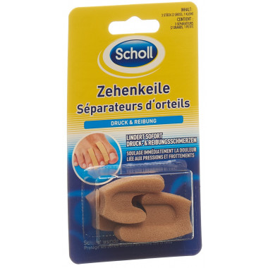 SCHOLL Cales d'orteils 1 petit/2 grand SCHOLL Cales d'orteils 1 petit/2 grand