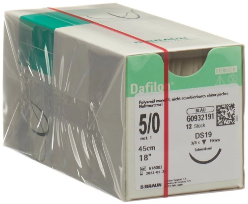 DAFILON 45cm bleu DS 19 5-0 12 pièces