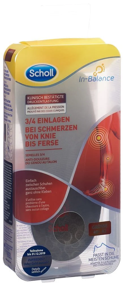 Scholl In-Balance Coussinet 40-42 genou talon 2 pièces Scholl In-Balance Coussinet 40-42 genou talon 2 pièces