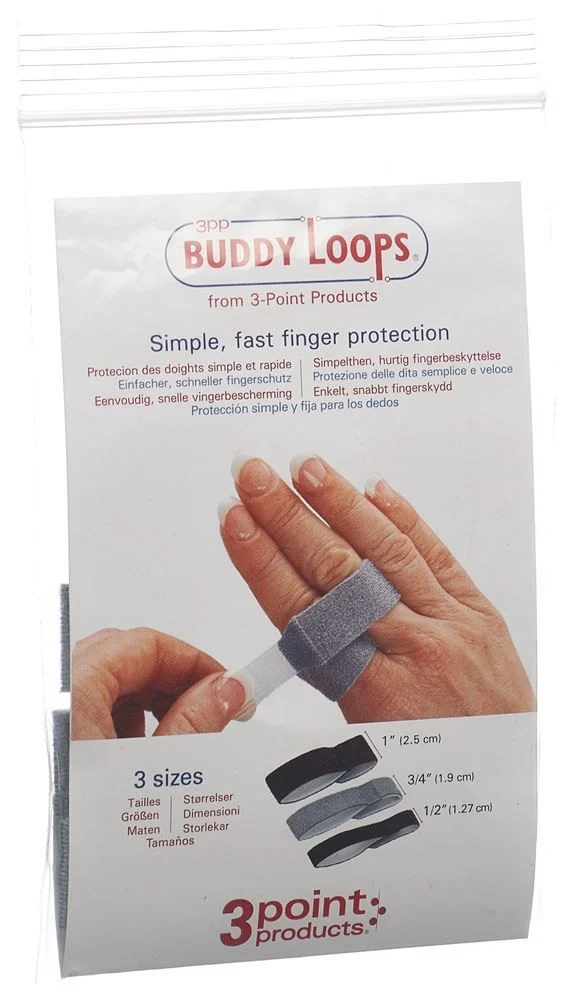 3PP Buddy Loops 3/4" 1.90cm de large gris 5 pièces